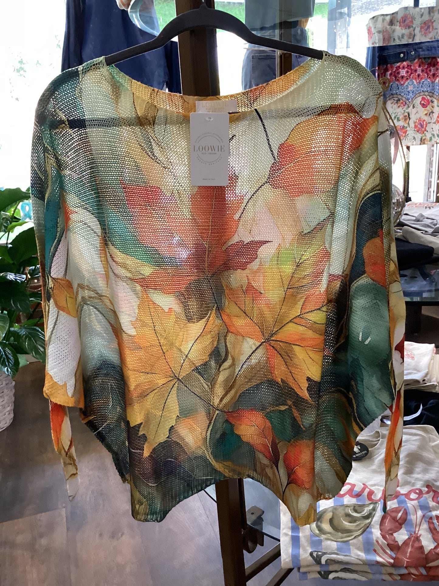 Fall Leaves Italian Knit Sweater