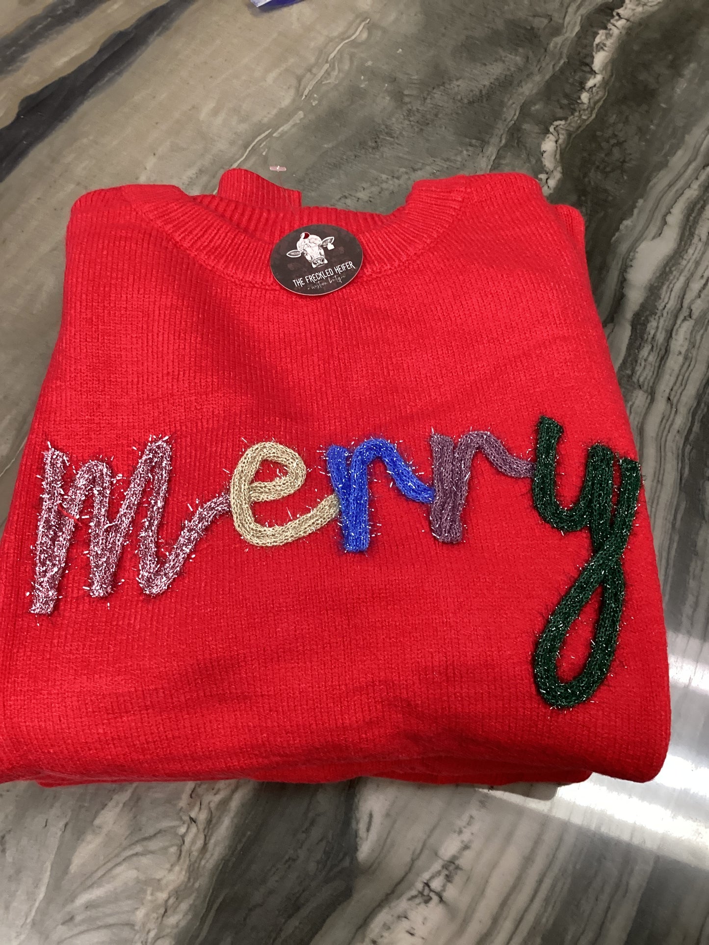 Tinsel “Merry” Sweater