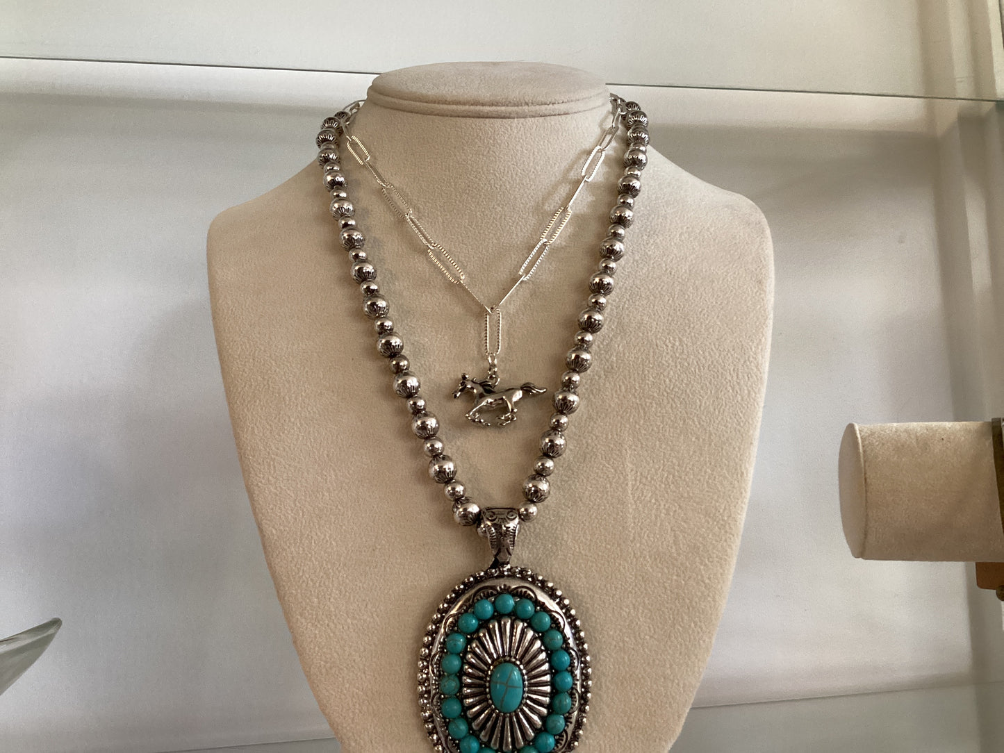 Silver Horse Necklace