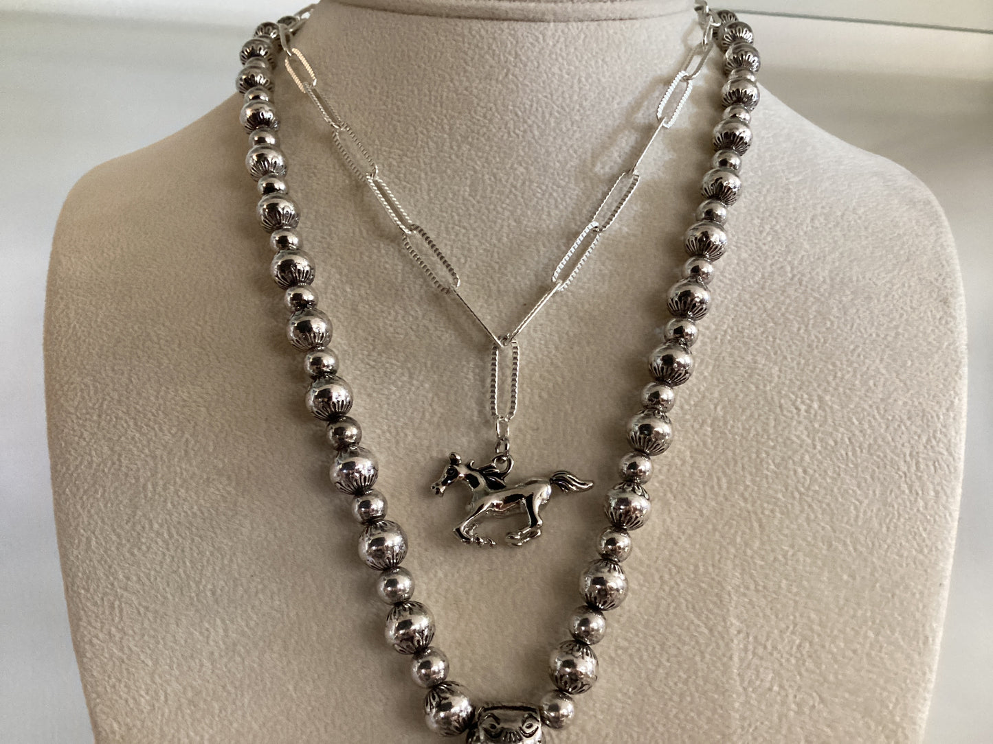 Silver Horse Necklace