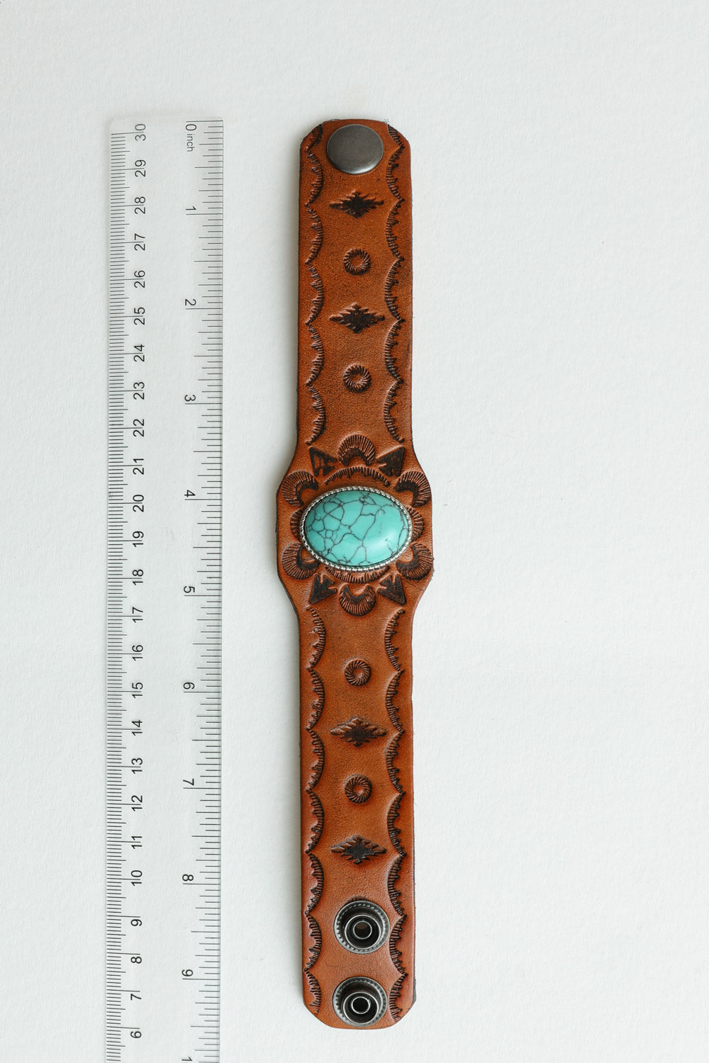 Turquoise Stone Leather Bracelet