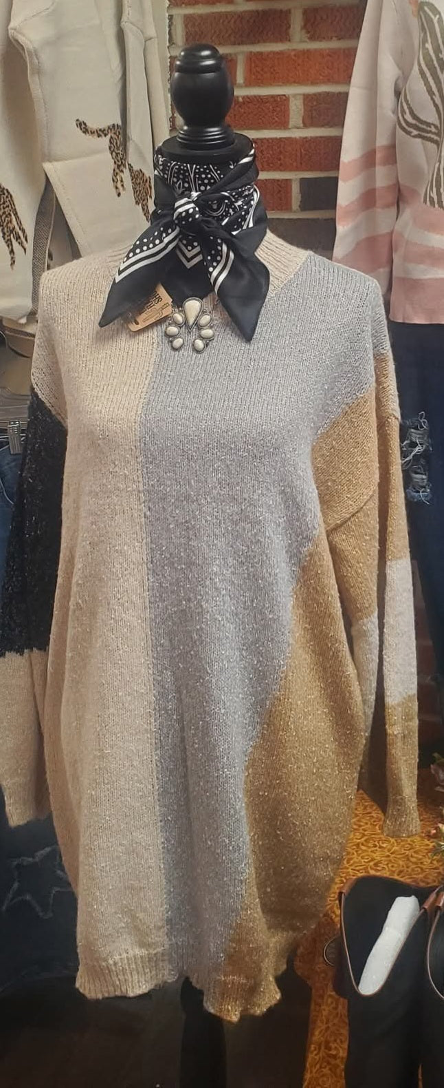 Color Block Sweater Tunic