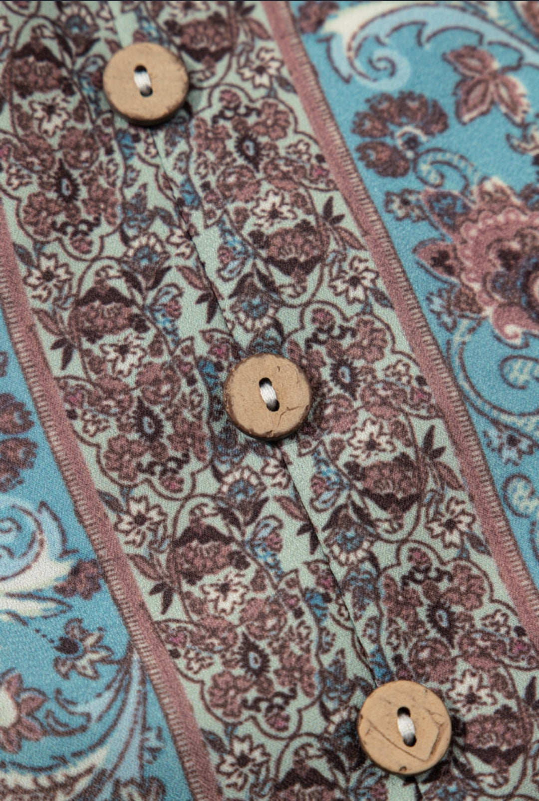 White Boho Floral Pattern Ruffle Sleeve Blouse