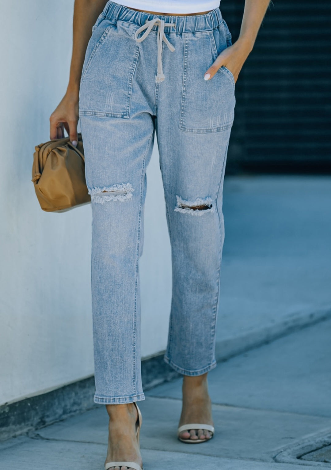 Drawstring Jean Jogger