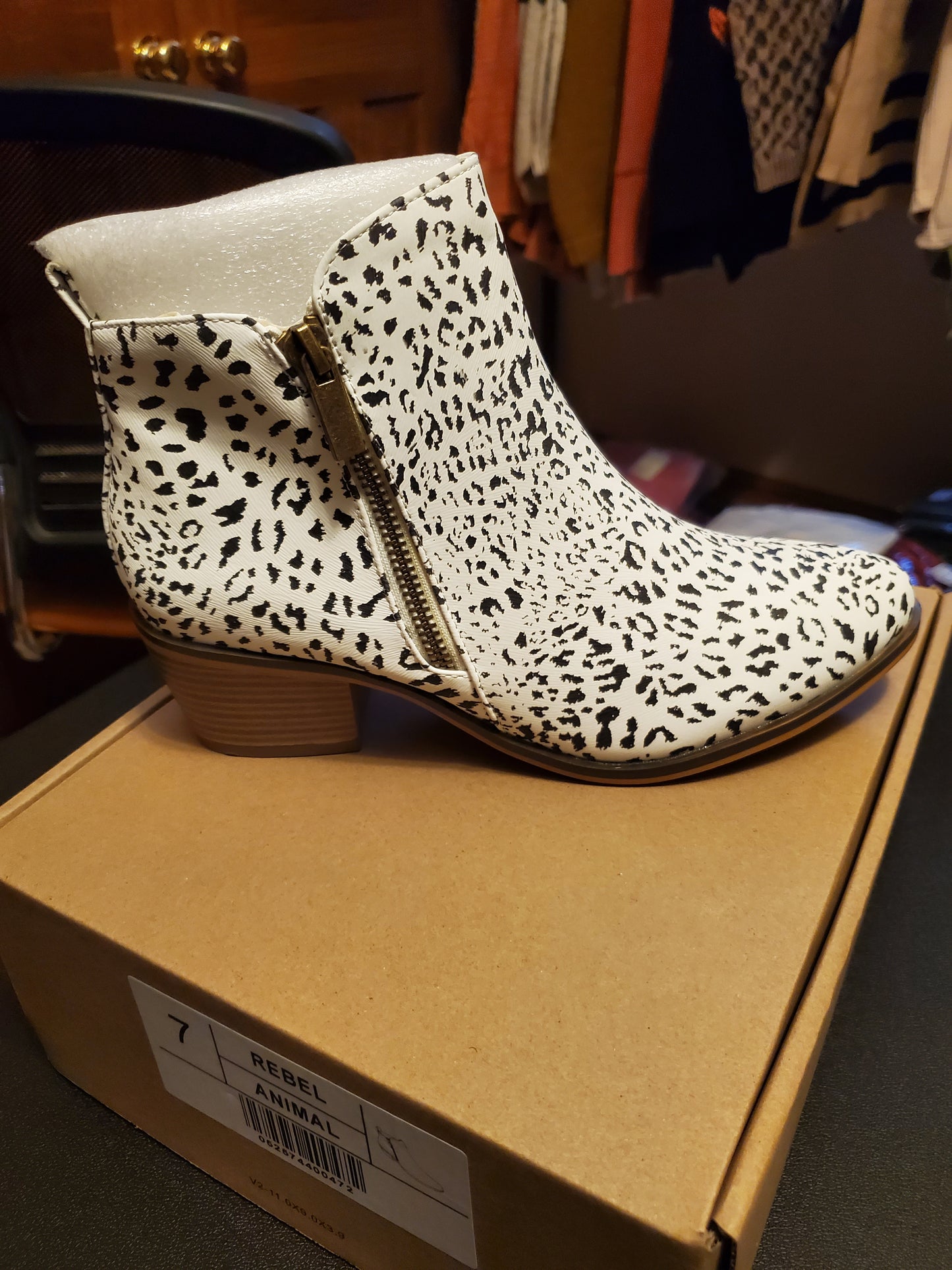 Rebel Cow Print Bootie