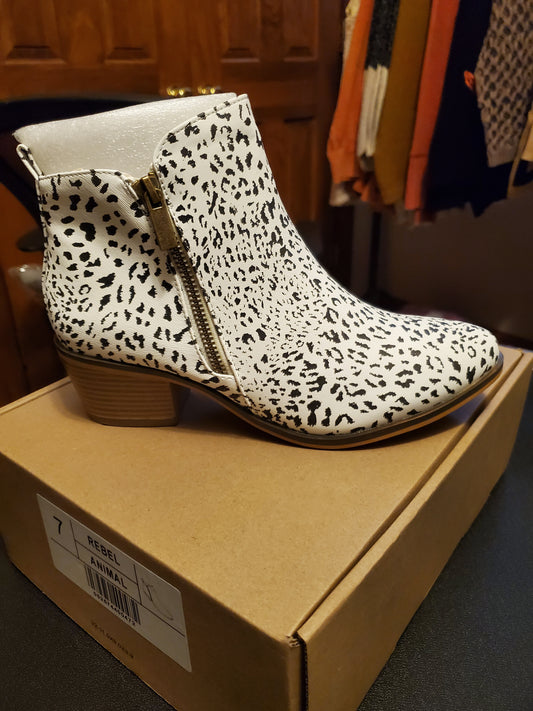 Rebel Cow Print Bootie