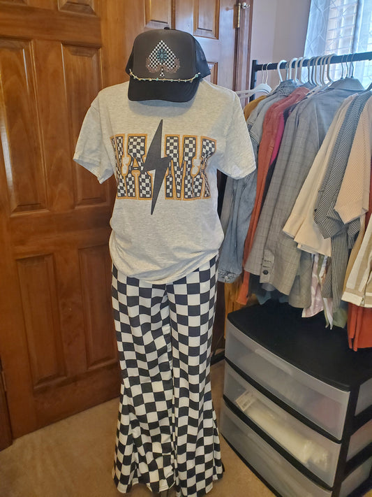 Checkered Mama Tee