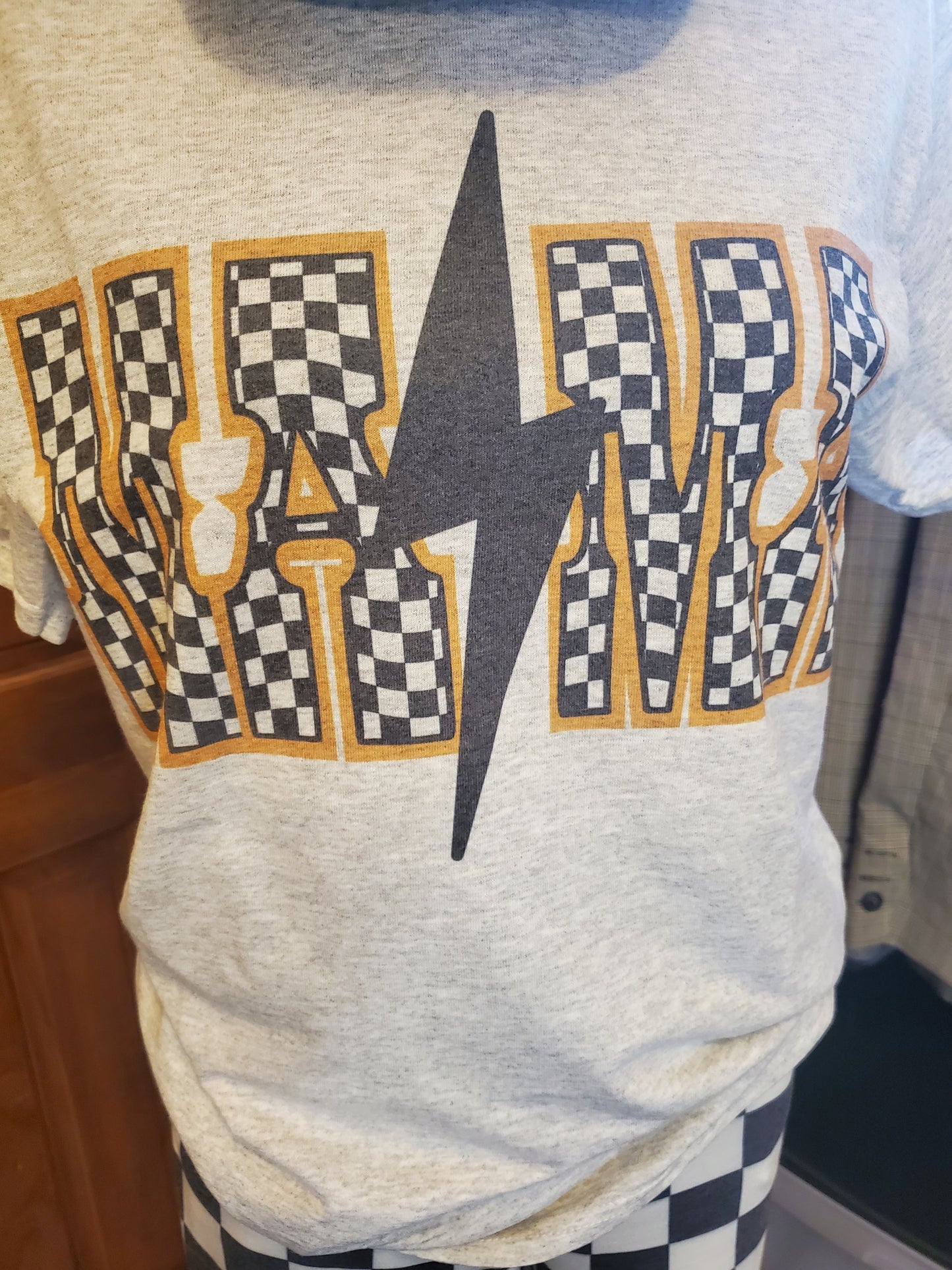 Checkered Mama Tee