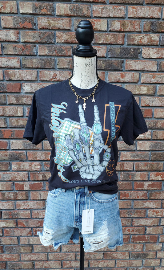 Vintage cowgirl skellie graphic tshirt