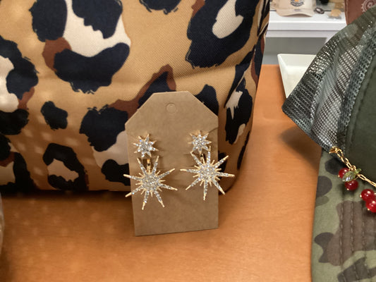Shooting Star Rhinestone Earrings