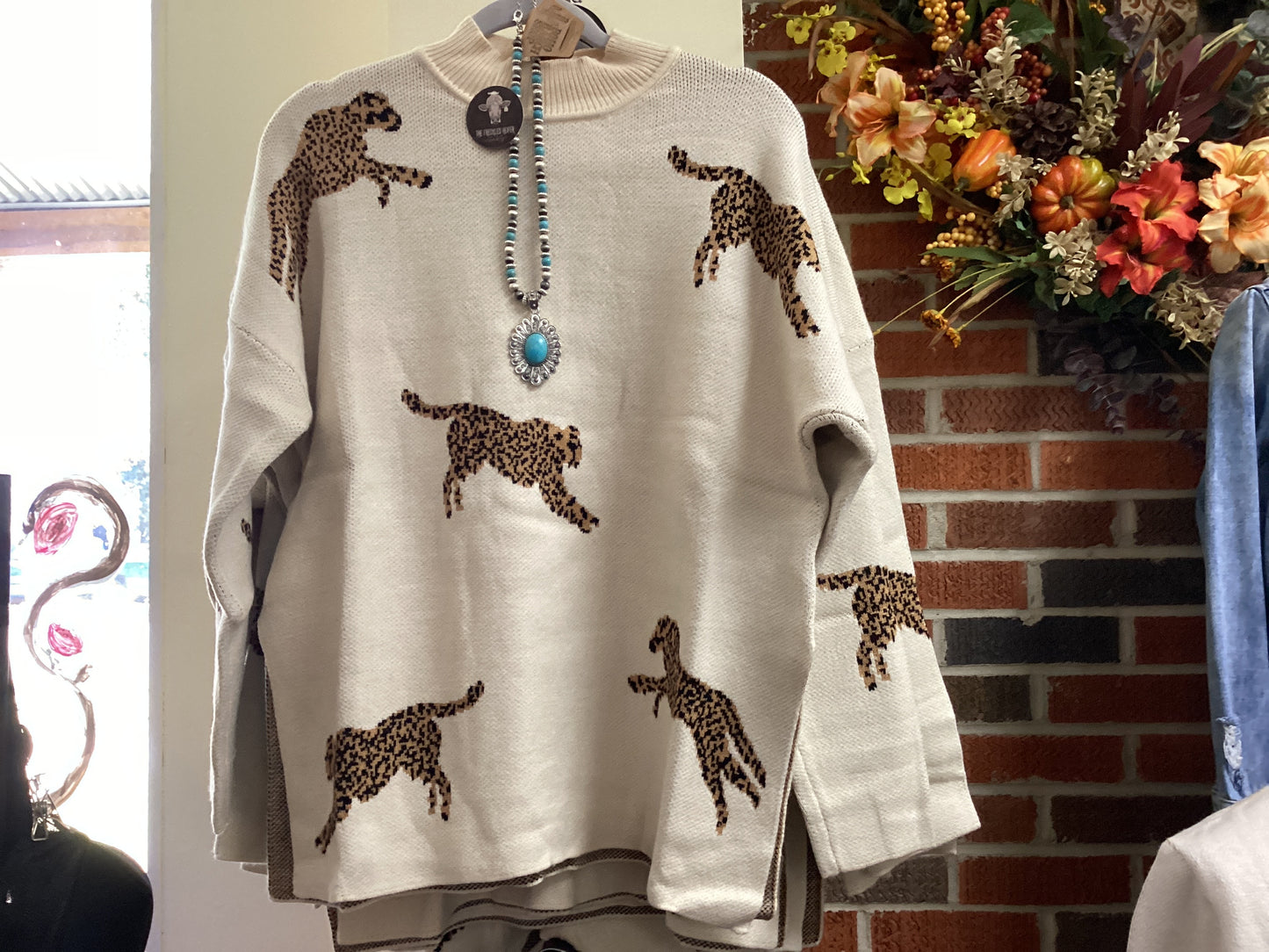 Leopard Mock Turtleneck