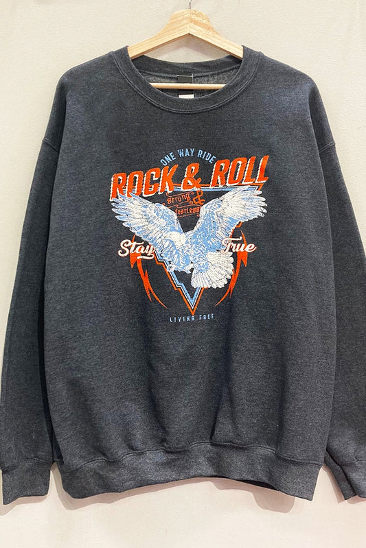 Rock and Roll Eagle Crewneck