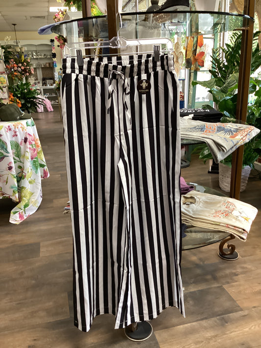 Black striped pants
