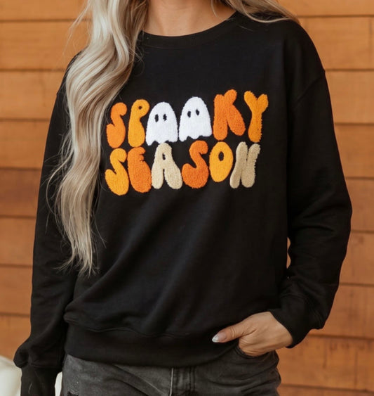 Spooky Season Chenille Lettering Sweatshirt