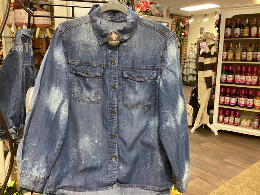Bleached Denim Top