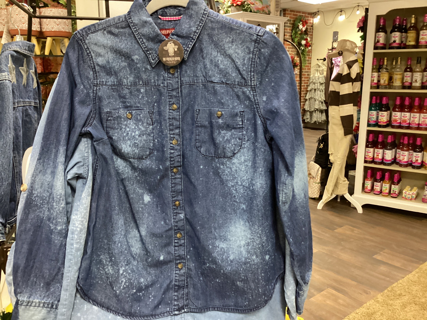 Bleached Denim Top