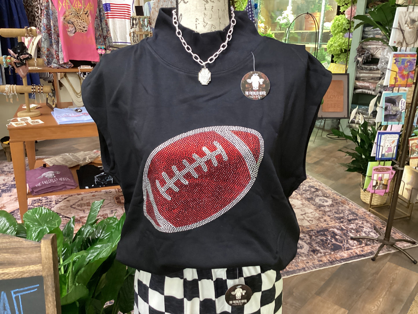 Sleeveless Sequin Football Jersey
