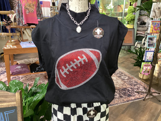 Sleeveless Sequin Football Jersey