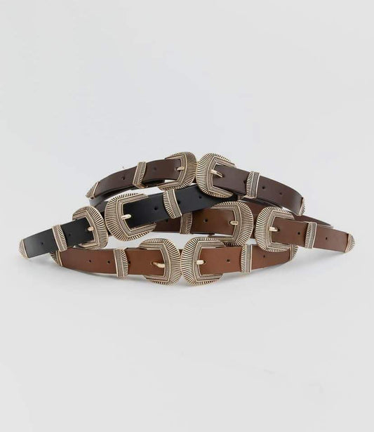 Double buckle belt