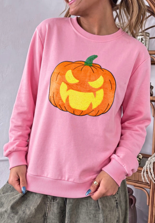 Pink Jack O Lantern Sweatshirt