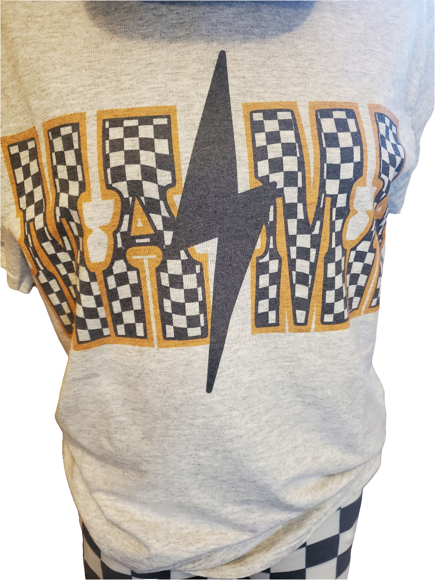 Checkered Mama Tee