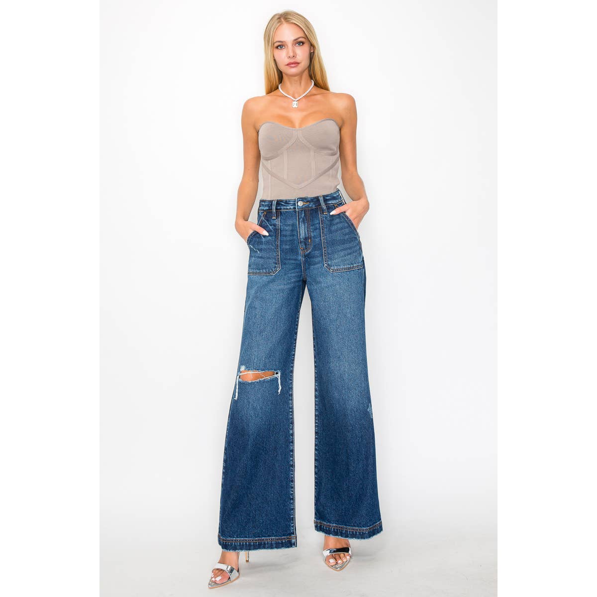 High Waist Vintage Wide Leg Jeans