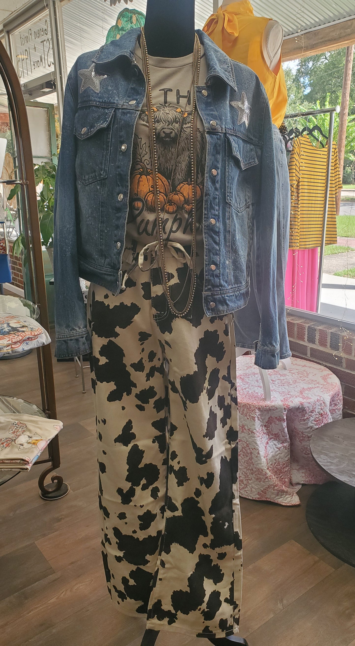 Cow Print Jeans