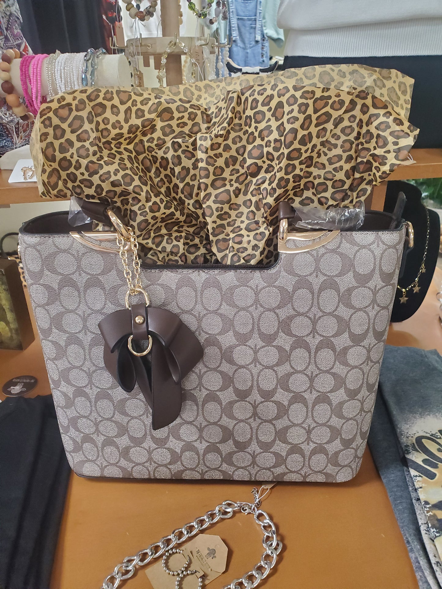 Coach Dupe Tote/3 piece set