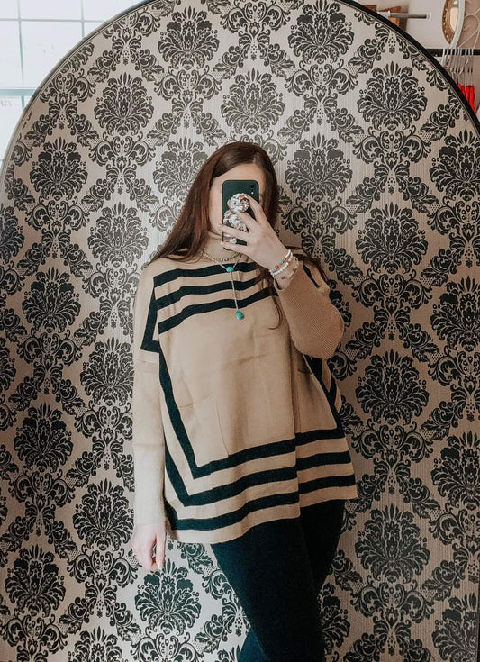 the "Alaina" striped sweater