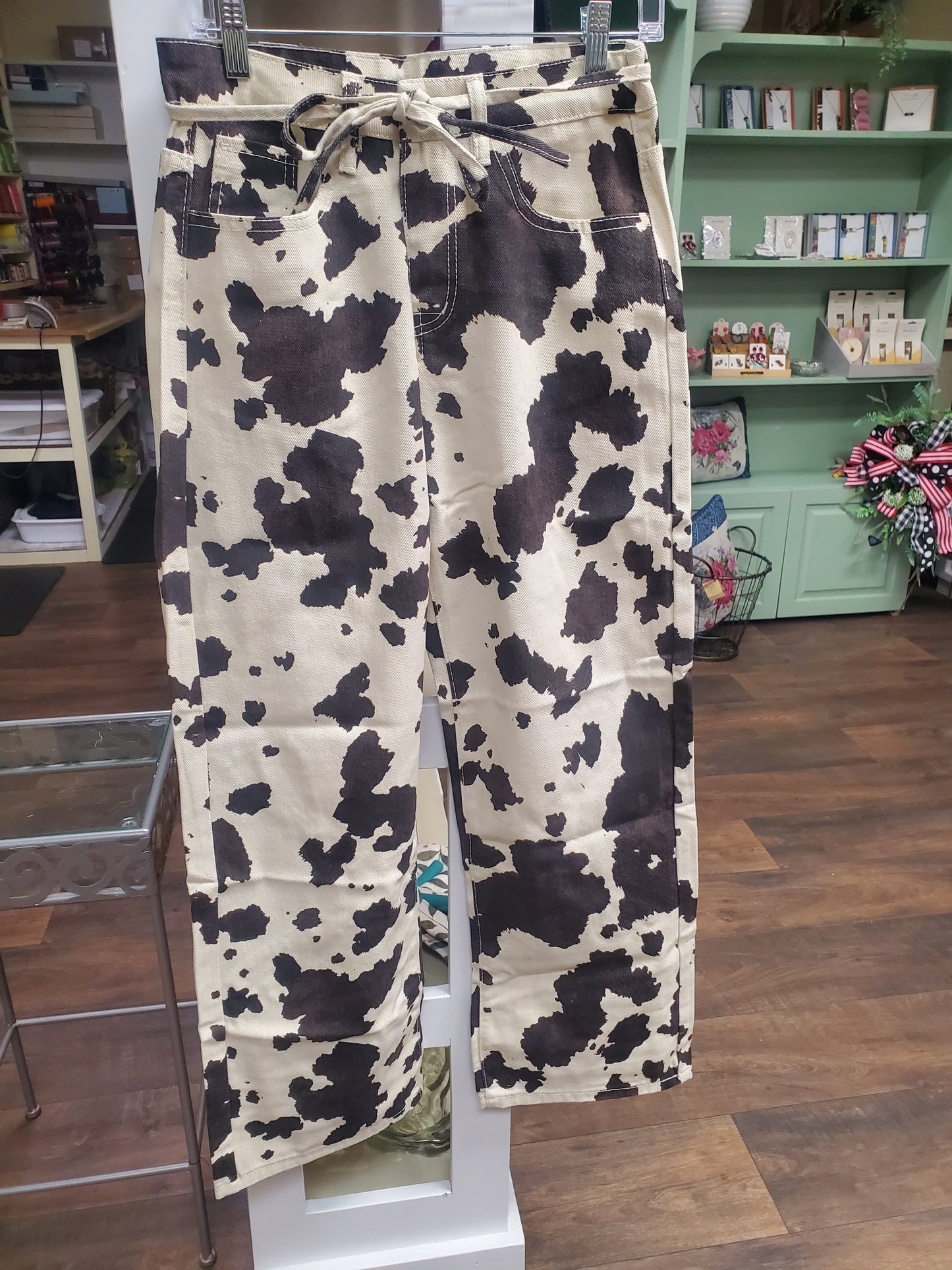 Cow Print Jeans