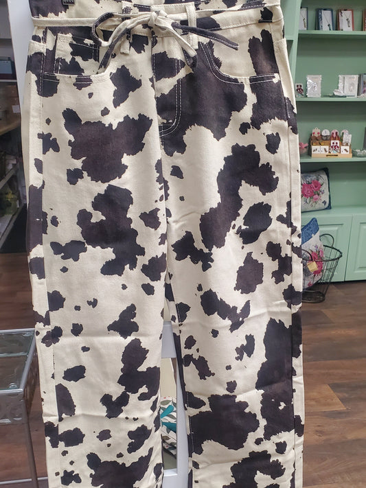 Cow Print Jeans/By Elkhead