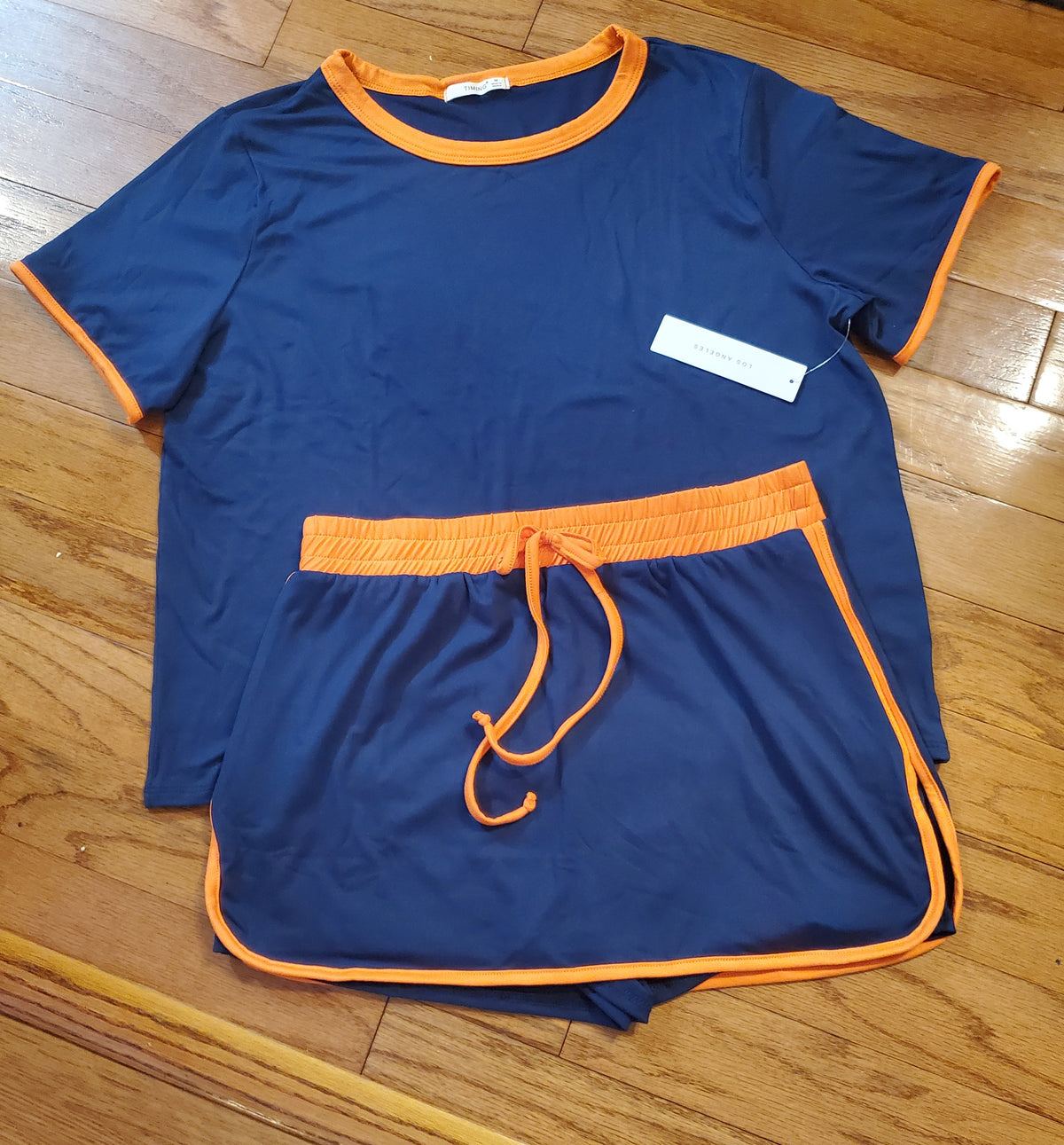 Orange and Blue Skort Set