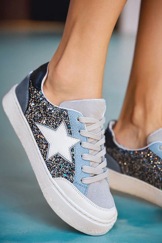 Glitter Star Sneakers Blue