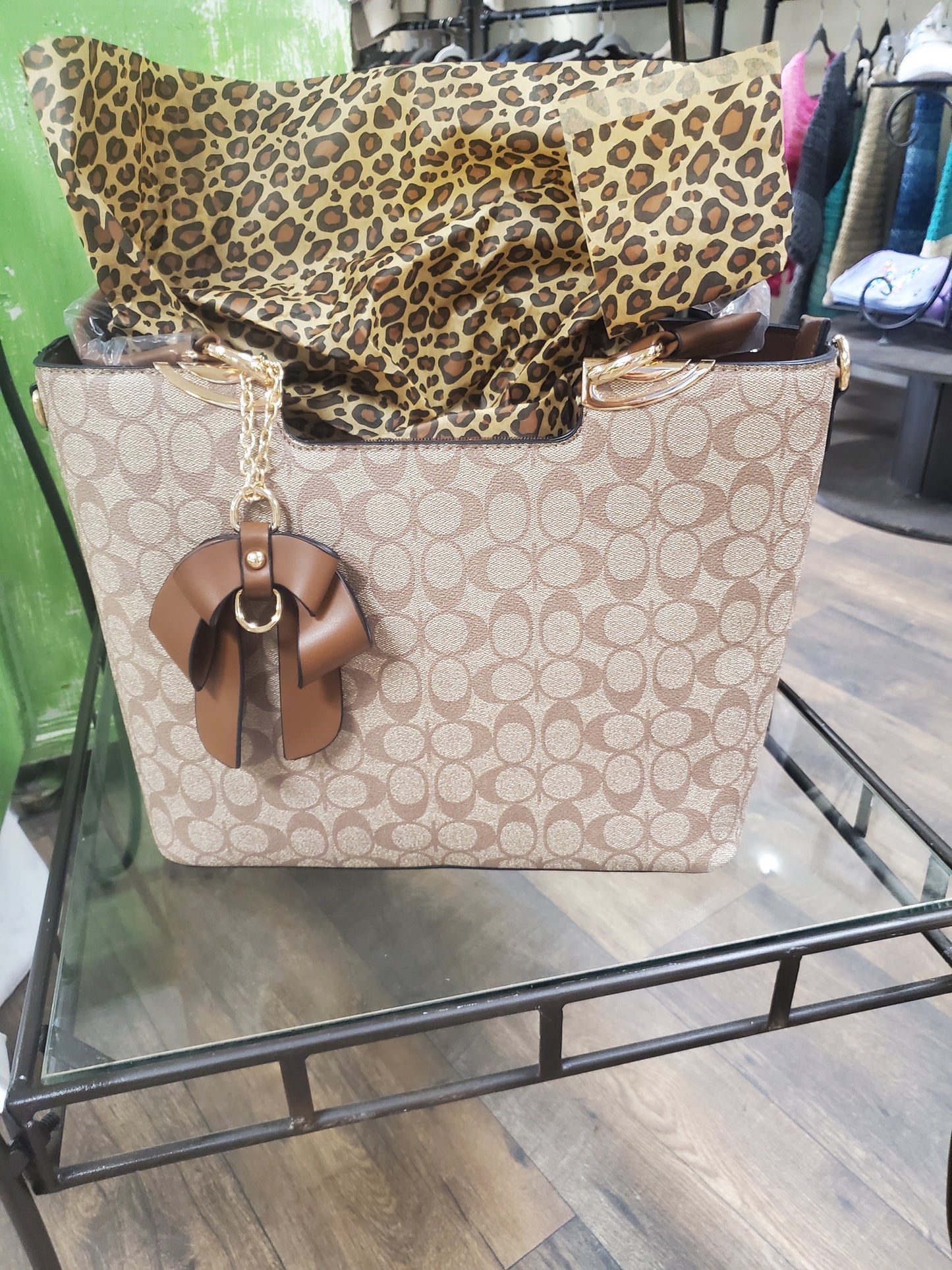 Coach Dupe Tote/3 piece set