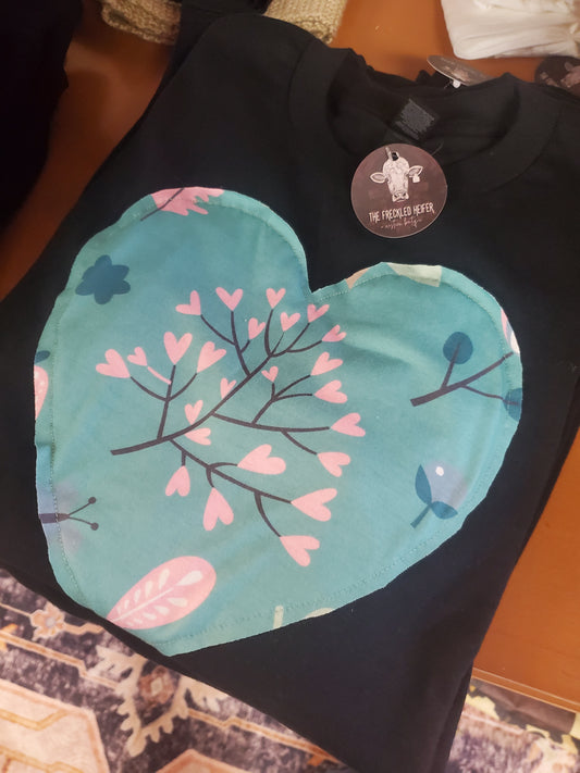Heart Applique Long Sleeve Tshirt