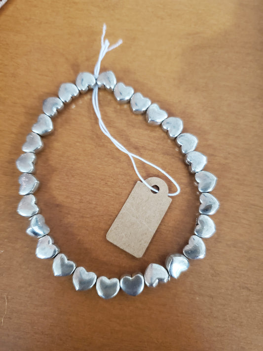 Silver heart bracelet